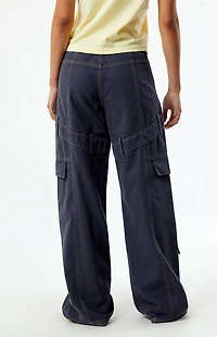 Pacsun Navy Low Rise Baggy Cargo Pants