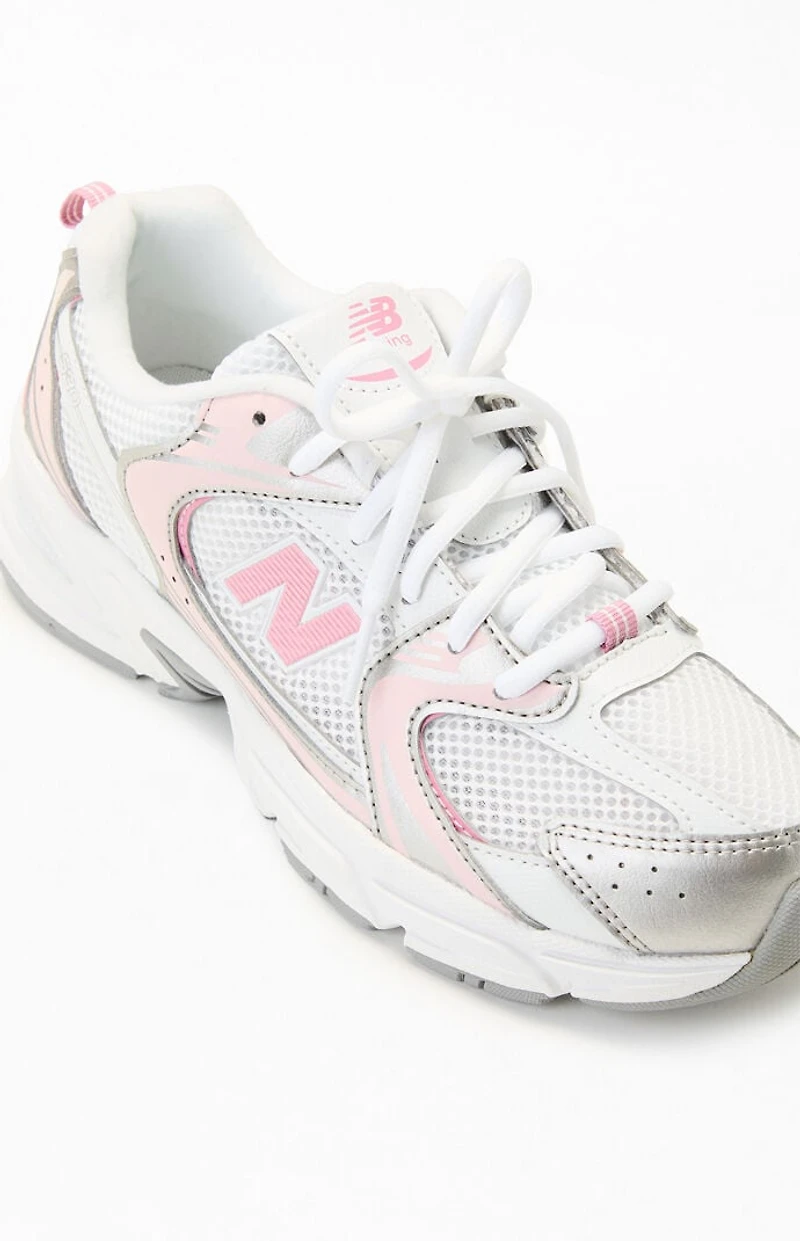 New Balance Kids White & Pink 530 Shoes