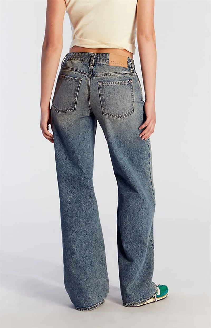 Pacsun Casey Low Rise Baggy Jeans Medium Indigo Tinted