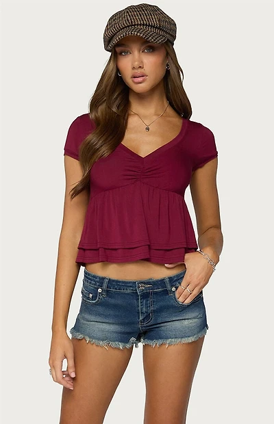 Edikted Fontene Layered Babydoll Top