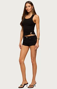 Edikted Klyah Metal Pendant Ribbed Tank Top