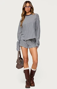 Edikted Jaine Striped Drawstring Shorts