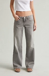 Pacsun Charlie Low Rise Baggy Bootcut Jeans Gray