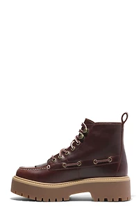 Timberland Women's Burgundy Stone Street Mid Lace-Up Boots