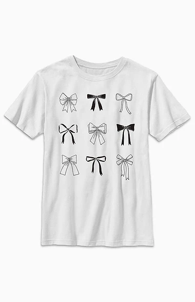 Kids Bow Grid T-Shirt