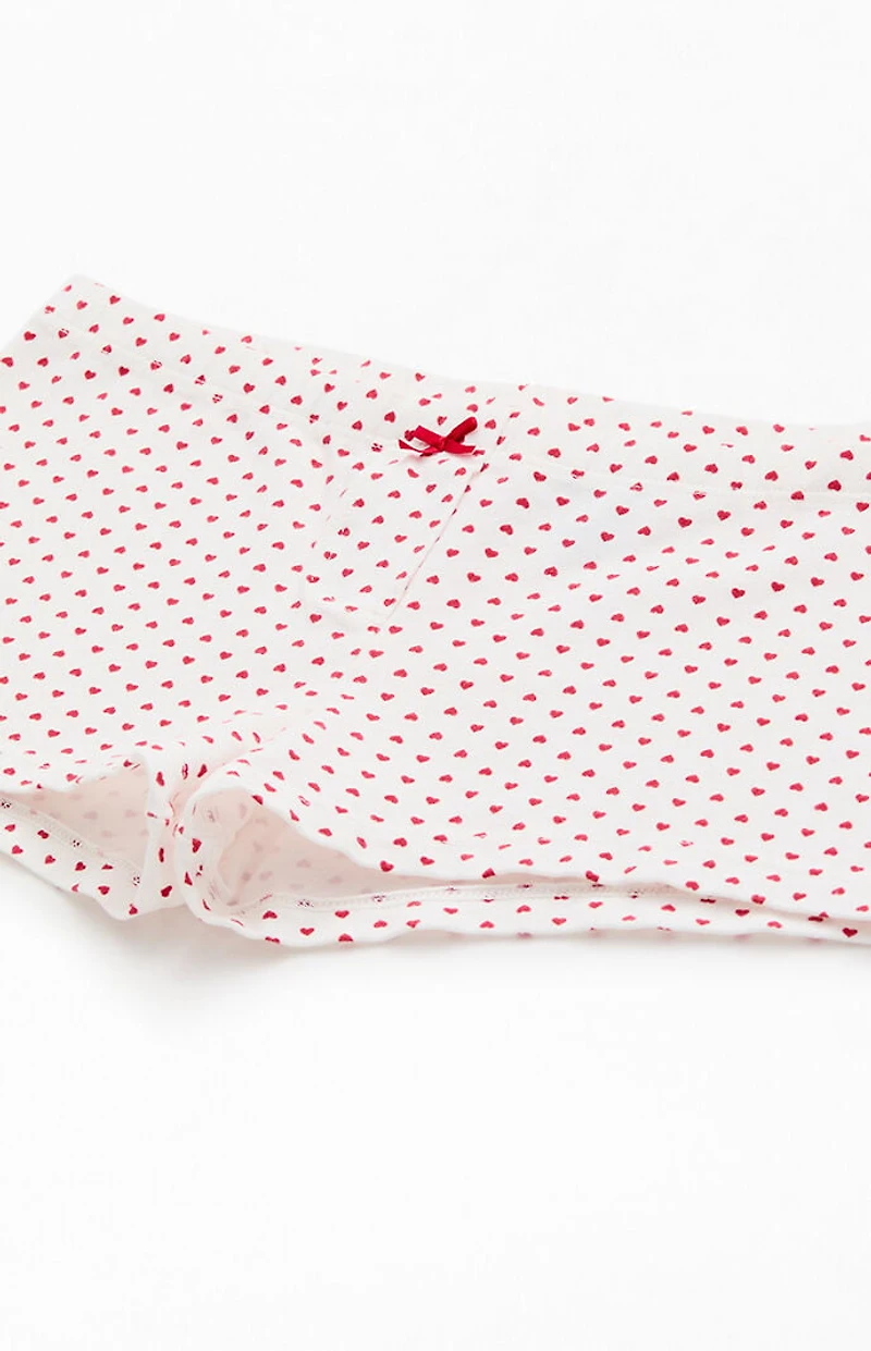 John Galt Heart Print Bow Boxer Shorts