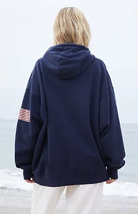 John Galt Navy Christie USA Oversized Hoodie