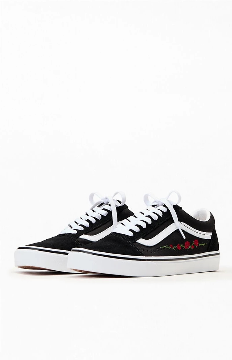 Vans Canvas Rose Old Skool Shoes