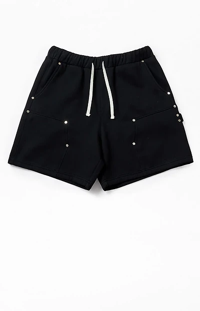 Pacsun Black Carpenter Baggy Sweat Shorts