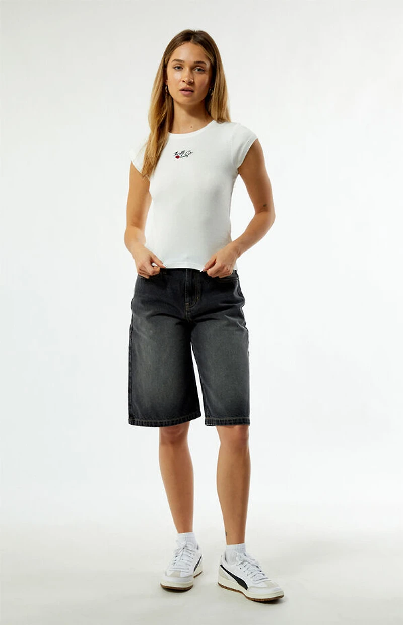 Thrills Signature Rose Embroidered T-Shirt