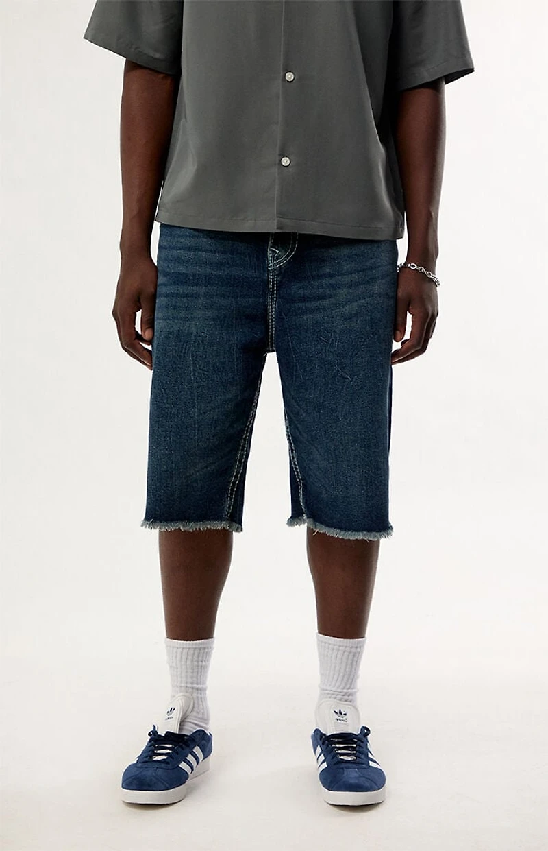 True Religion Vinny Big T Flap Baggy Jean Shorts