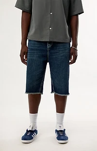 True Religion Vinny Big T Flap Baggy Jean Shorts