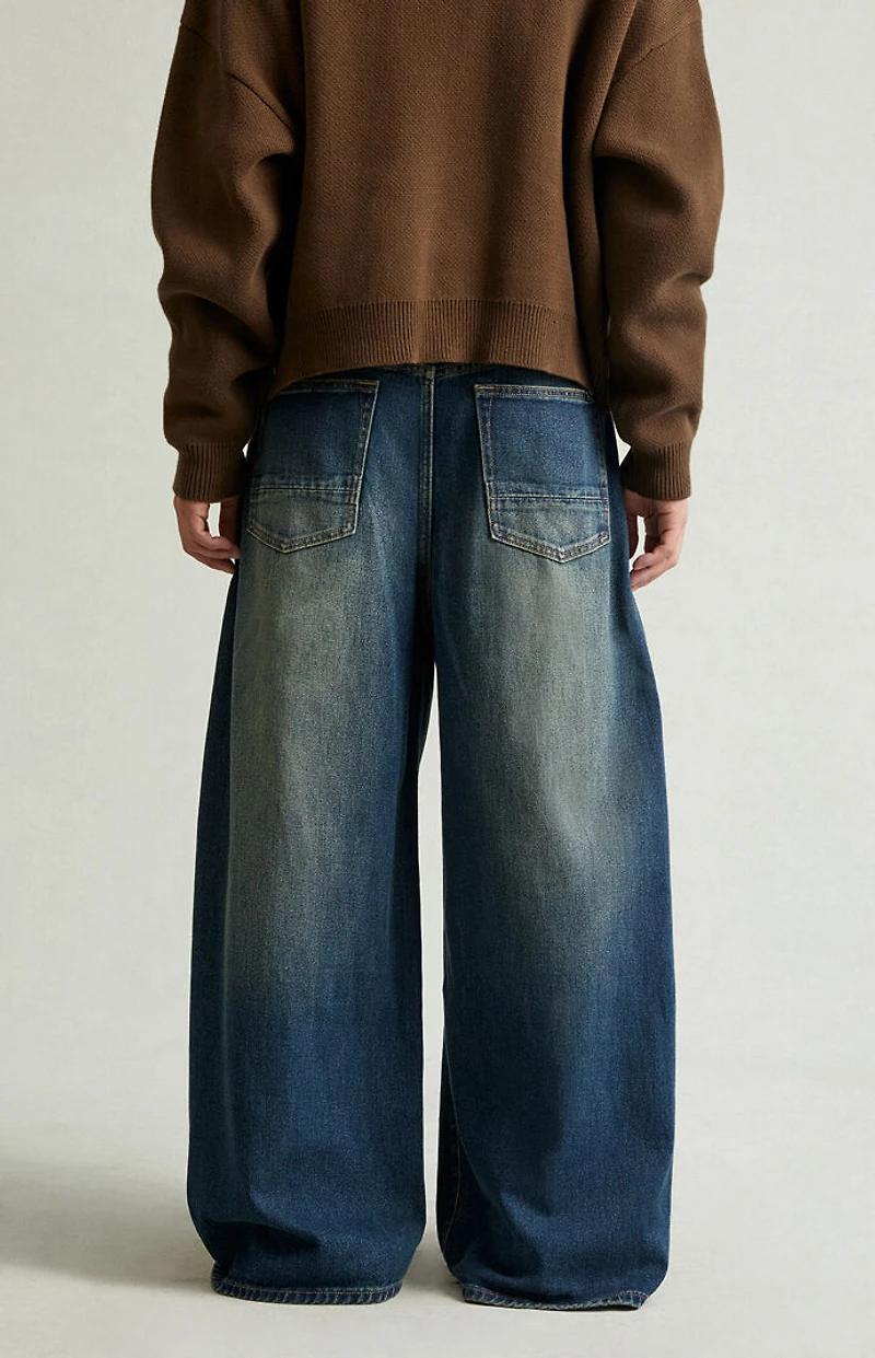 Pacsun Ryder Ultra Baggy Jeans Dark Blue Tint