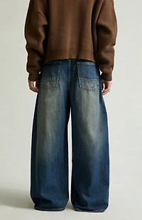 Pacsun Ryder Ultra Baggy Jeans Dark Blue Tint