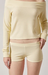 PAC 1980 Active Aspen Waffle Knit Quinn Micro Shorts