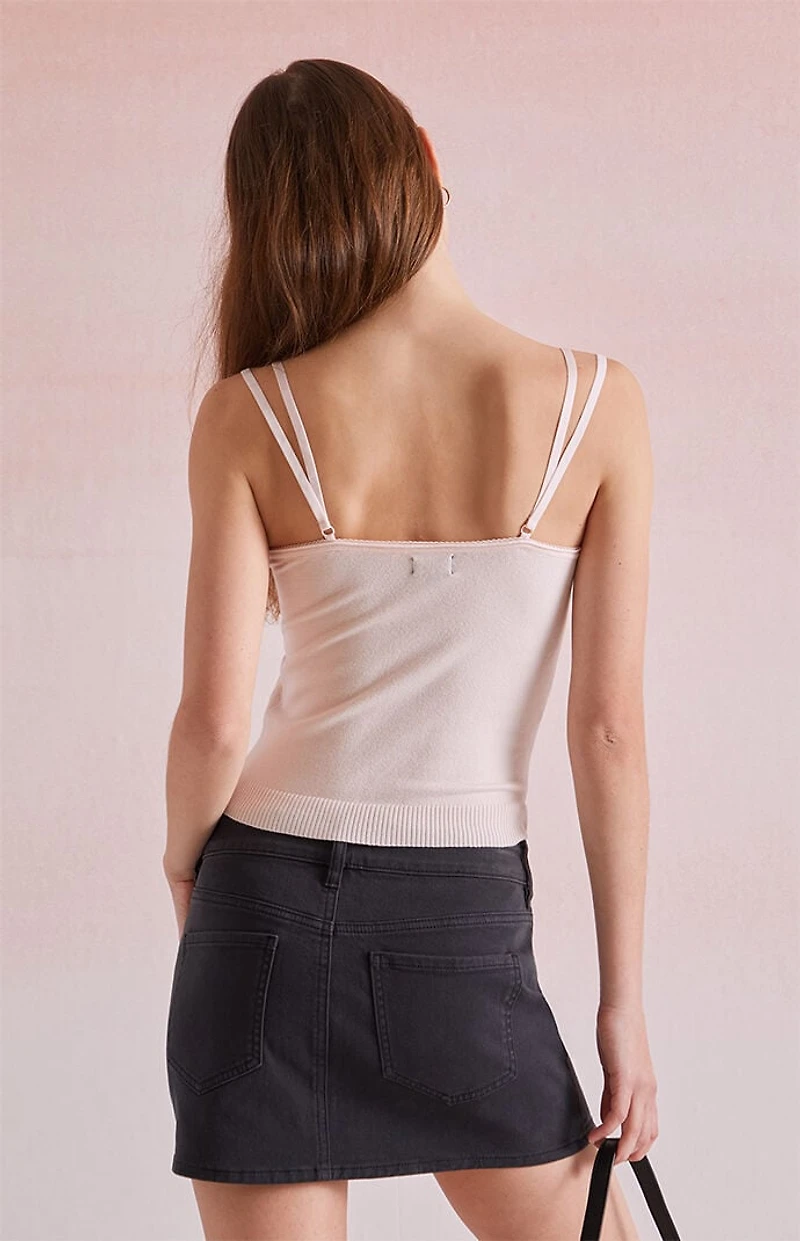 Beverly and Beck Frankie Button Up Sweater Tank Top