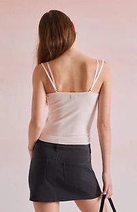 Beverly and Beck Frankie Button Up Sweater Tank Top