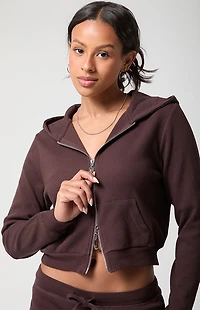 PAC 1980 Active Aspen Waffle Knit Zip Up Hoodie