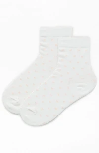 John Galt White & Pink Heart Socks