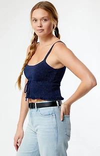 LA Hearts Thea Shine Sweater Tank Top