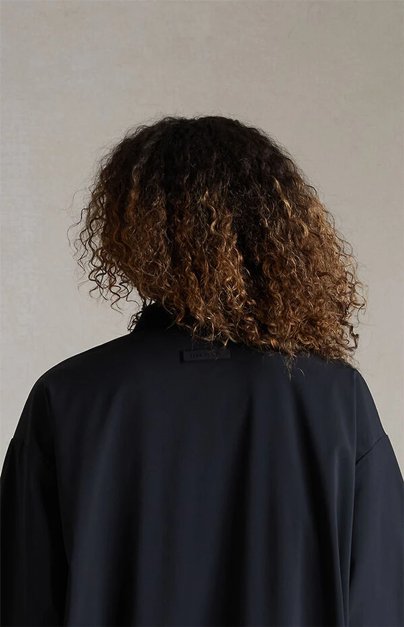 Fear of God ESSENTIALS Women's Jet Black Full Zip Polo Dress