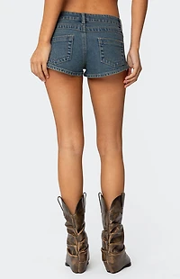 Edikted Jagger Low Rise Denim Shorts