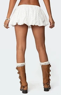 Edikted Livvie Eyelet Bubble Mini Skirt