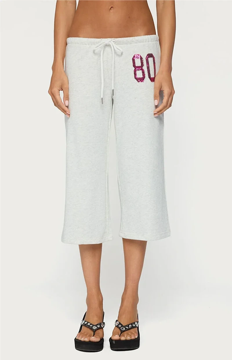 Edikted 80 Sequin Capri Sweatpants