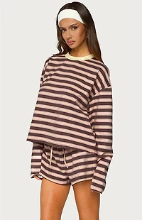 Edikted Blanchy Striped Long Sleeve Top