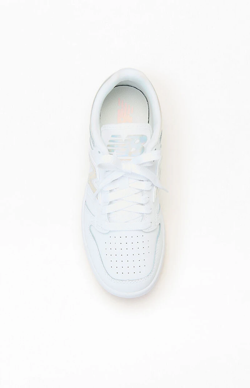 New Balance Kids White & Pink 480 Shoes