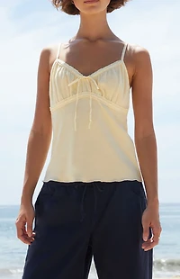 John Galt Yellow Arden Tank Top