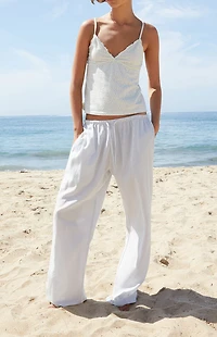 John Galt Light Blue Anastasia Linen Pants