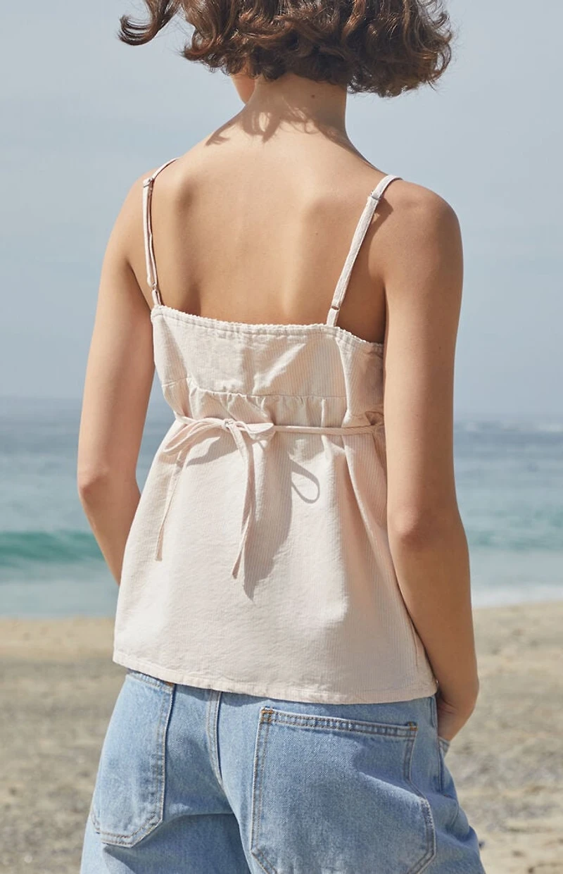 John Galt Pink Striped Edith Tank Top