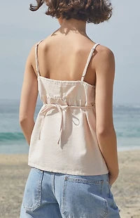 John Galt Pink Striped Edith Tank Top