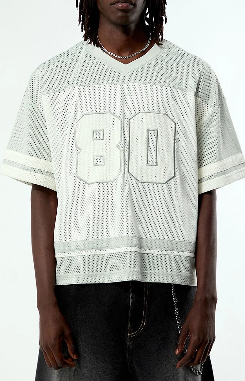 Pacsun Gray 80 Cropped Football Jersey