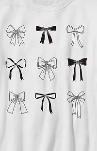 Kids Bow Grid T-Shirt