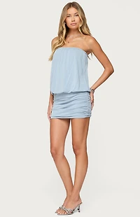 Edikted Paloma Strapless Mini Dress