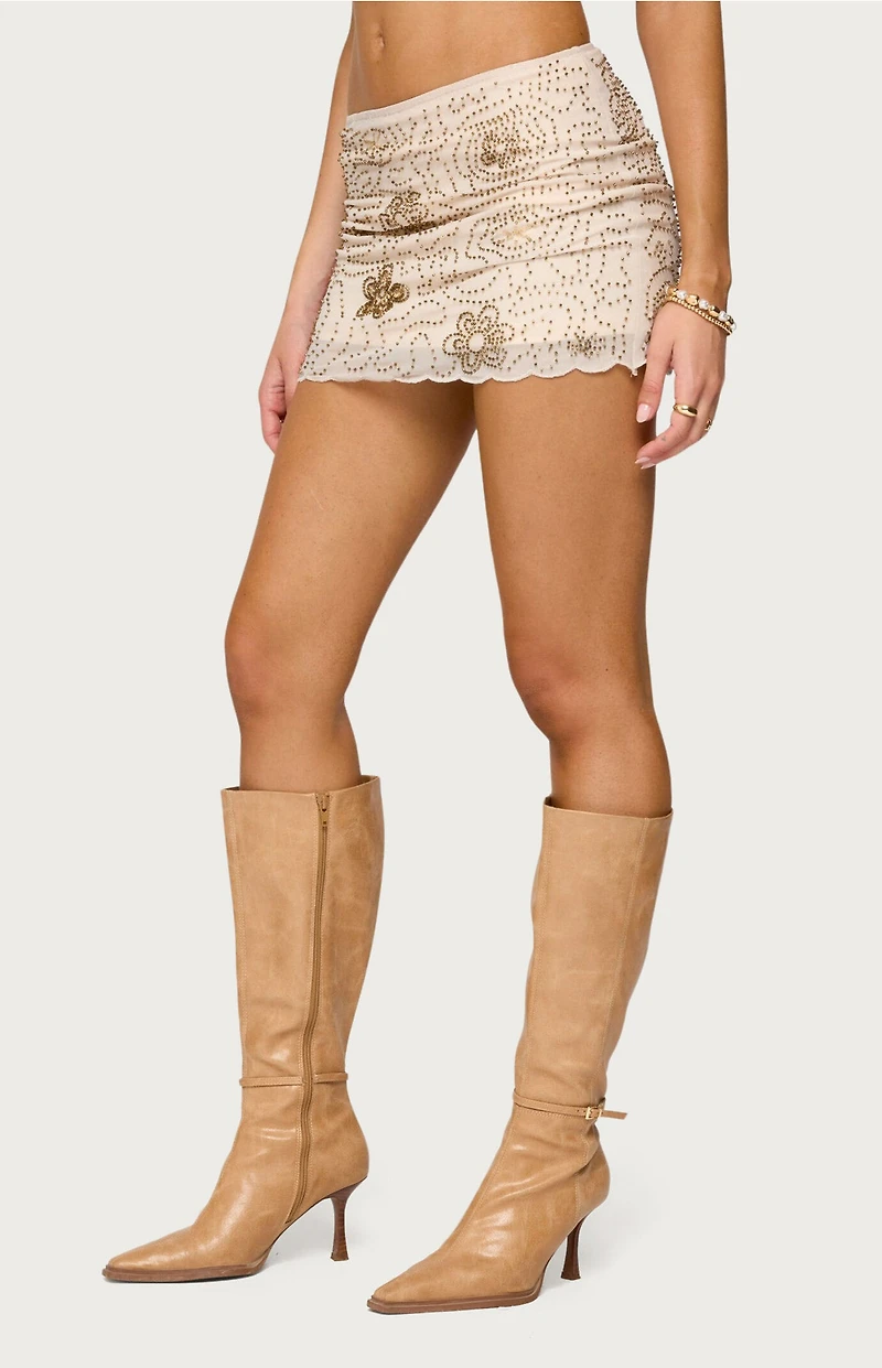 Edikted Astrid Beaded Mini Skirt