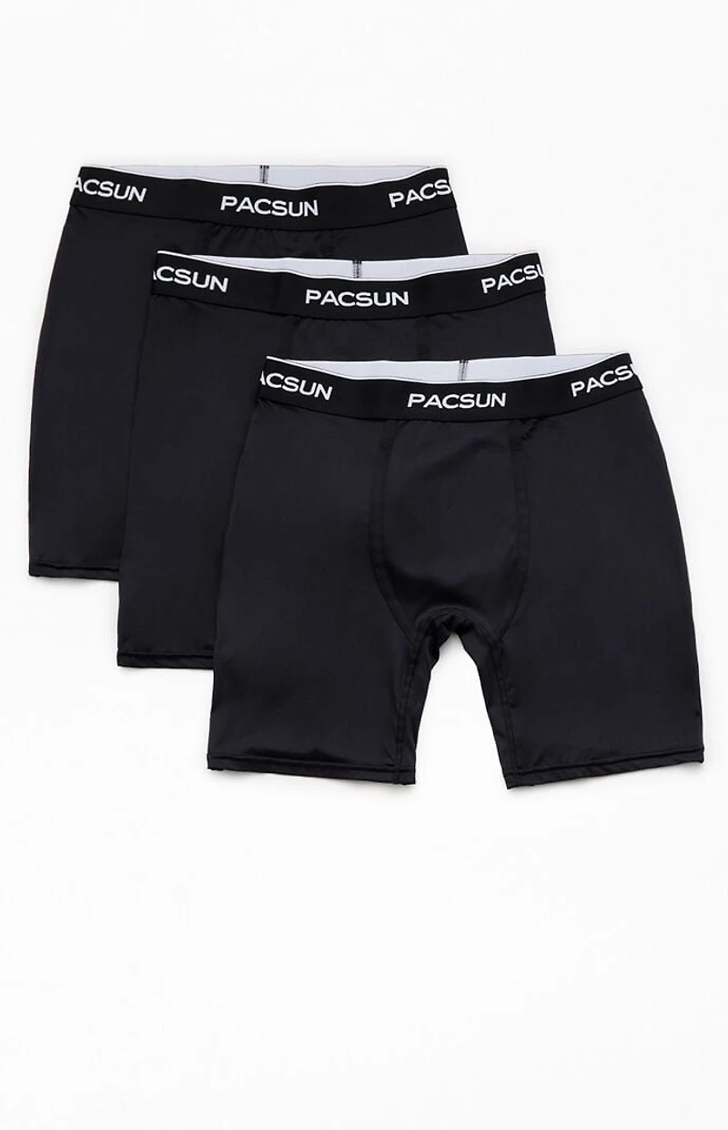Pacsun 3 Pack Black Solid Boxer Briefs