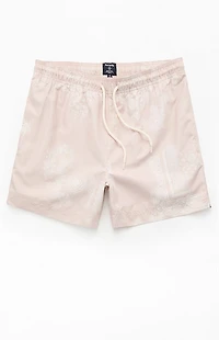 Pacsun Tan Blotch Bandana Eco 4.5" Swim Trunks