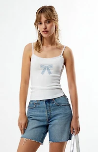 PS / LA Lace Star Bow Cami Tank Top