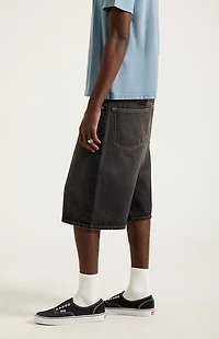 Pacsun Austin Extreme Baggy Denim Shorts Washed Black