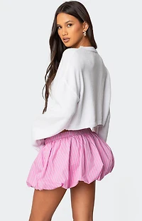 Edikted Knit Bow Cropped Sweater
