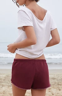 John Galt Burgundy Marcie Sweat Shorts