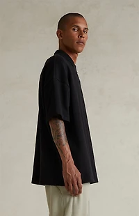 Fear of God ESSENTIALS Jet Black Pique Polo Shirt