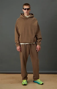 A.R.C. Brown Vintage Wash Heavyweight Fleece Hoodie