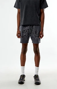 Pacsun Handstyles Studded Fleece Sweat Shorts