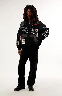 Civil Outliers Distressed Zip Up Hoodie