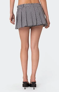 Edikted Kenny Gingham Pleated Skort