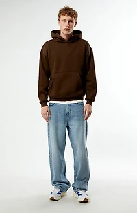 Pacsun Brown Solid Hoodie